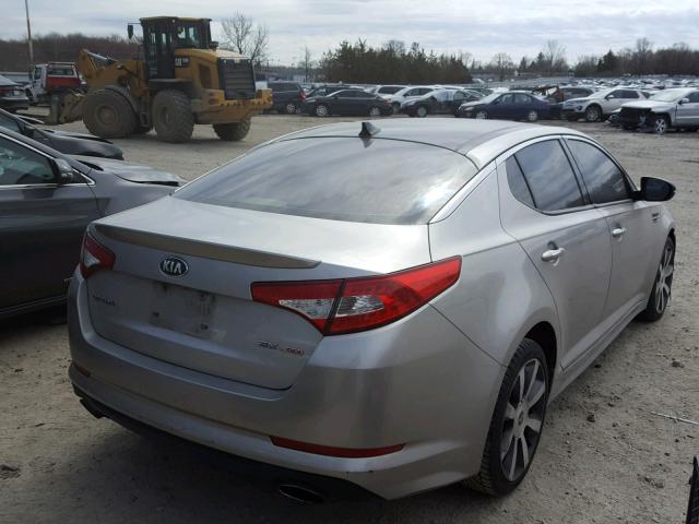 5XXGR4A66DG222920 - 2013 KIA OPTIMA SX SILVER photo 4