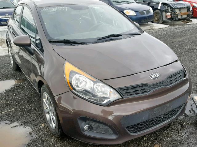 KNADM5A35D6848449 - 2013 KIA RIO LX BROWN photo 1