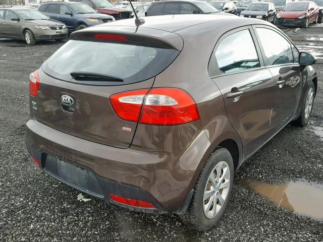 KNADM5A35D6848449 - 2013 KIA RIO LX BROWN photo 4