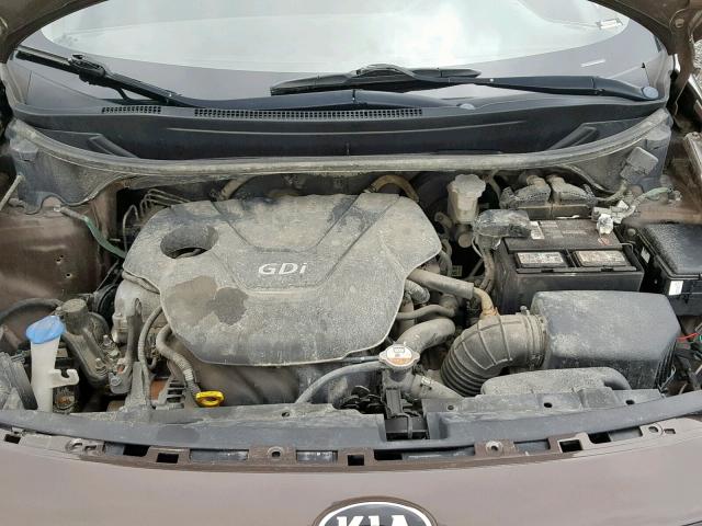 KNADM5A35D6848449 - 2013 KIA RIO LX BROWN photo 7