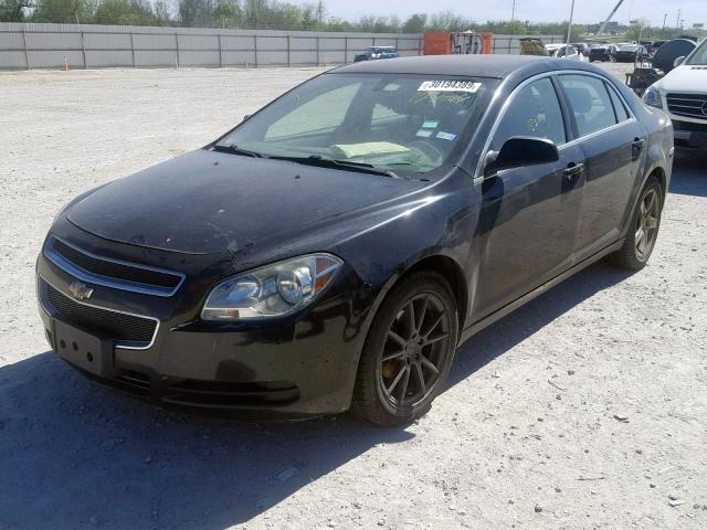 1G1ZB5EB3A4128566 - 2010 CHEVROLET MALIBU LS BLACK photo 2