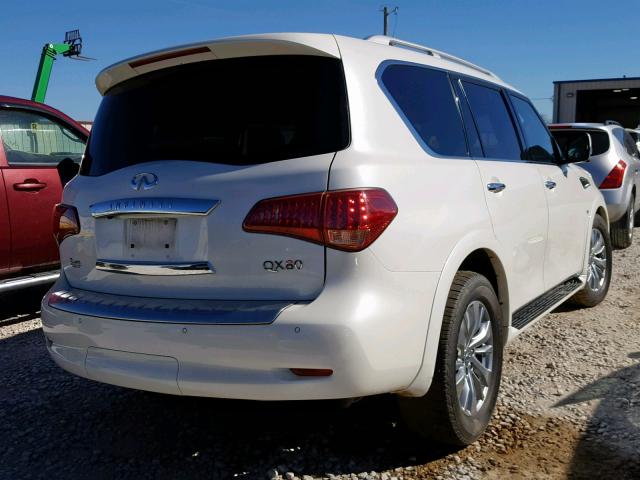 JN8AZ2NE1H9150141 - 2017 INFINITI QX80 BASE WHITE photo 4