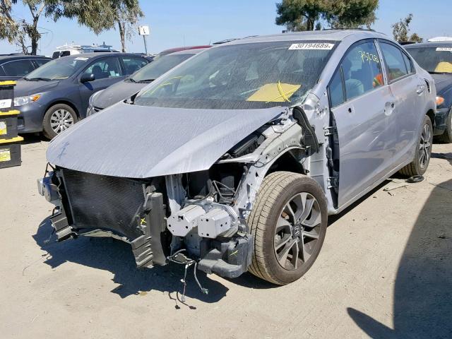 19XFB2F91DE276478 - 2013 HONDA CIVIC EXL SILVER photo 2