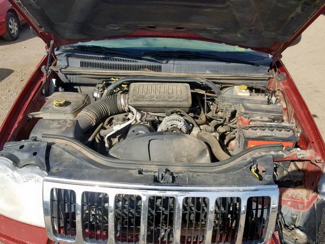 1J4HR58N35C610545 - 2005 JEEP GRAND CHER RED photo 7