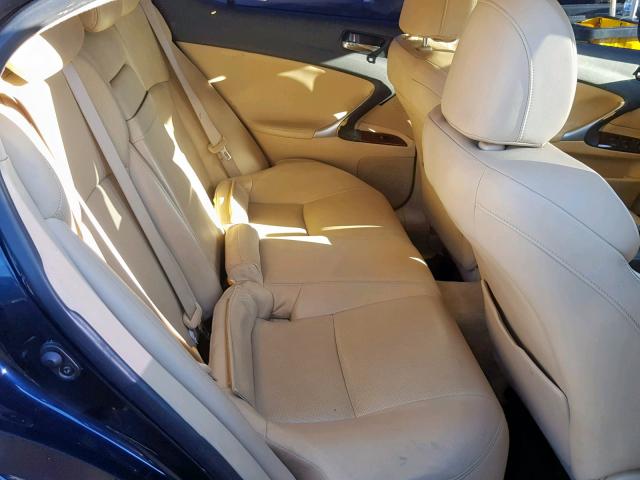 JTHCK262465000749 - 2006 LEXUS IS 250 BLUE photo 6