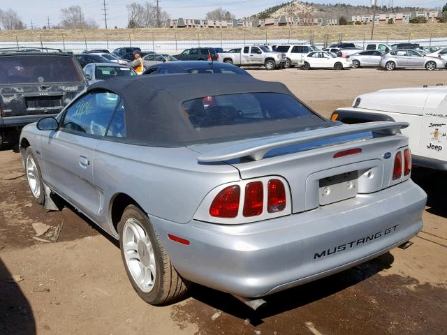 1FAFP45X3WF263064 - 1998 FORD MUSTANG GT SILVER photo 3