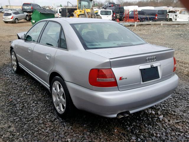 WAURD68D31A103542 - 2001 AUDI S4 2.7 QUA SILVER photo 3