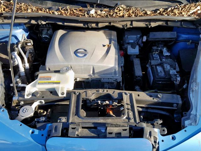 1N4AZ0CP7EC335111 - 2014 NISSAN LEAF S BLUE photo 7