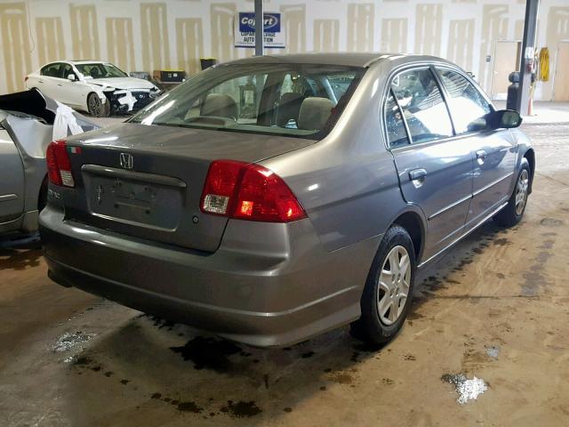 1HGES163X5L011005 - 2005 HONDA CIVIC DX V GRAY photo 4