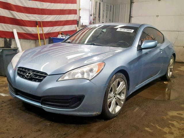 KMHHT6KD4AU028757 - 2010 HYUNDAI GENESIS CO BLUE photo 2