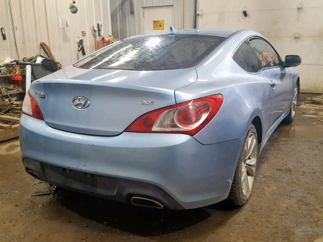 KMHHT6KD4AU028757 - 2010 HYUNDAI GENESIS CO BLUE photo 4