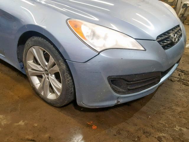 KMHHT6KD4AU028757 - 2010 HYUNDAI GENESIS CO BLUE photo 9