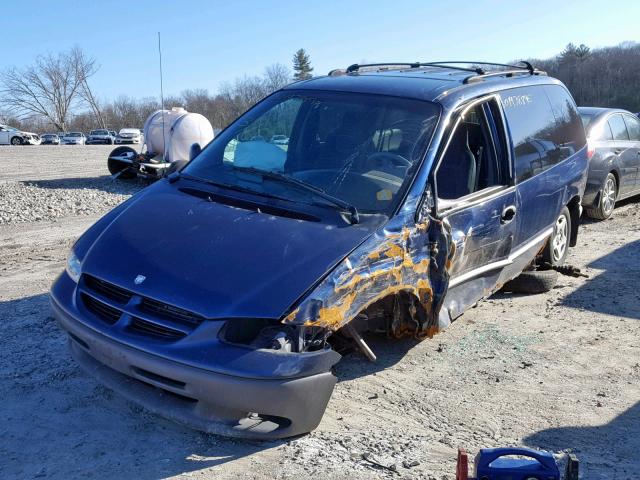 2B4GP25R6YR775639 - 2000 DODGE CARAVAN BLUE photo 2