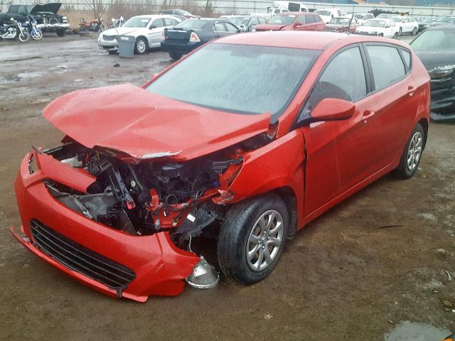 KMHCT5AE6DU081348 - 2013 HYUNDAI ACCENT GLS RED photo 2