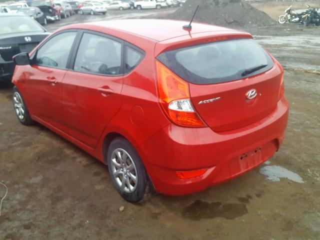 KMHCT5AE6DU081348 - 2013 HYUNDAI ACCENT GLS RED photo 3