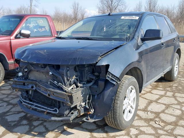 2FMDK38C48BA66603 - 2008 FORD EDGE SEL BLACK photo 2