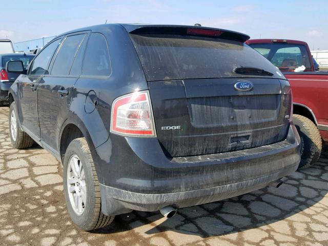 2FMDK38C48BA66603 - 2008 FORD EDGE SEL BLACK photo 3