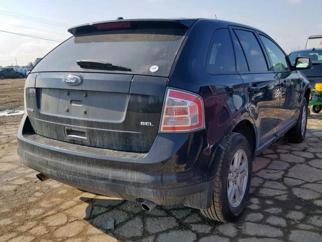 2FMDK38C48BA66603 - 2008 FORD EDGE SEL BLACK photo 4