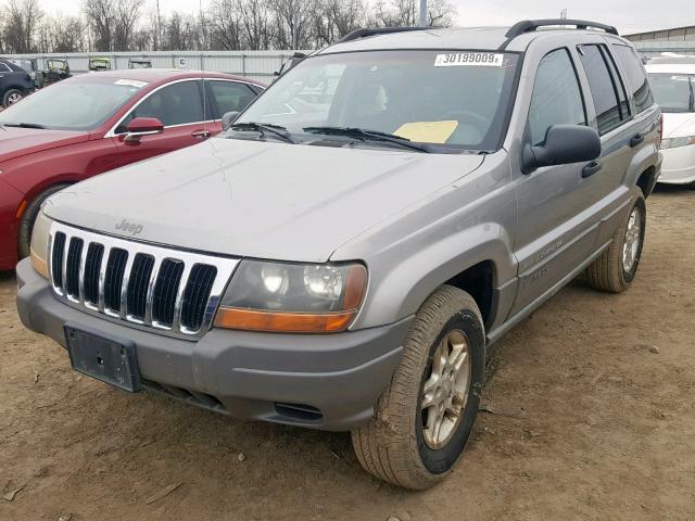 1J4GW48S22C141111 - 2002 JEEP GRAND CHER GRAY photo 2