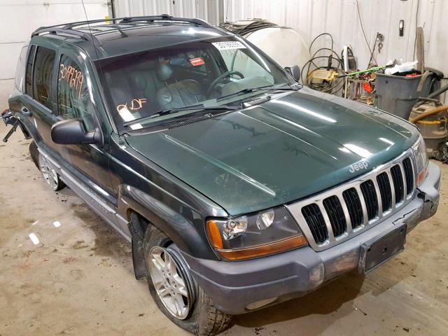 1J4GW48NXYC309466 - 2000 JEEP GRAND CHER GREEN photo 1