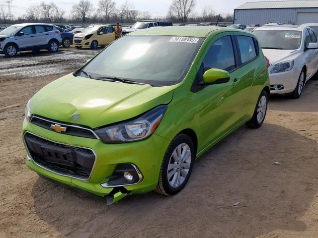 KL8CD6SA2GC632851 - 2016 CHEVROLET SPARK 1LT GREEN photo 2