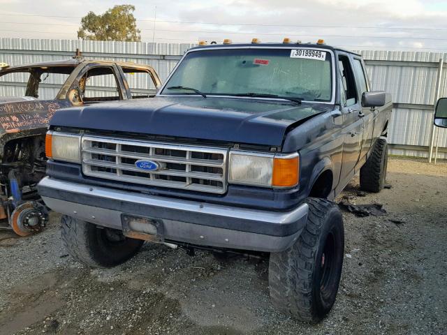 2FTJW36G8JCB27050 - 1988 FORD F350 BLUE photo 2