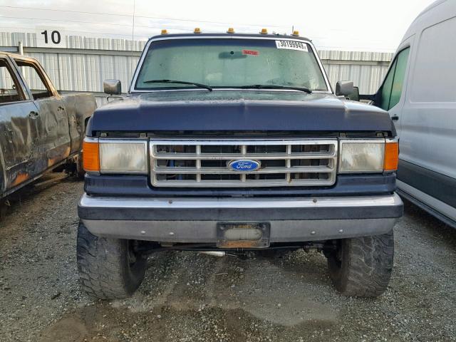 2FTJW36G8JCB27050 - 1988 FORD F350 BLUE photo 9