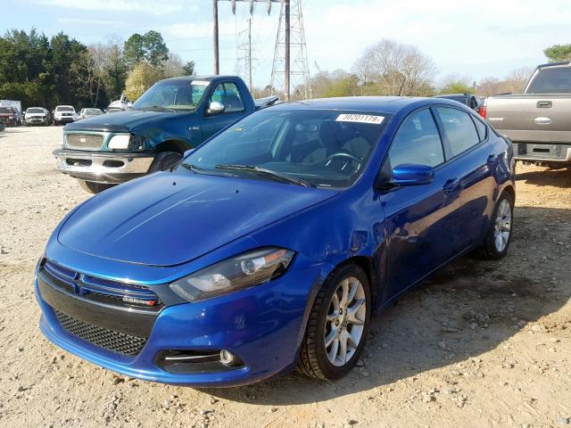 1C3CDFBA0DD230991 - 2013 DODGE DART SXT BLUE photo 2