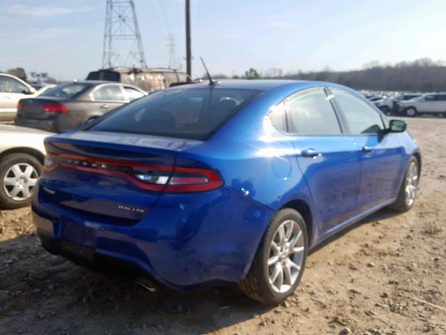 1C3CDFBA0DD230991 - 2013 DODGE DART SXT BLUE photo 4