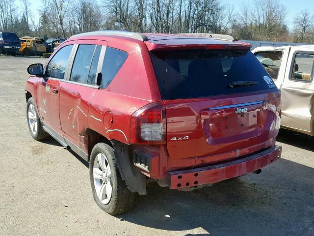 1C4NJDBB8ED572801 - 2014 JEEP COMPASS SP Қызыл фото 3