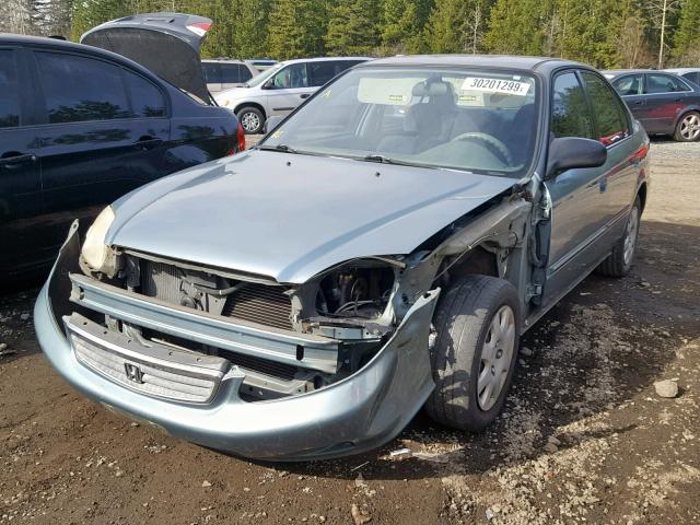 2HGEJ6611YH502160 - 2000 HONDA CIVIC BASE Mavi foto 2