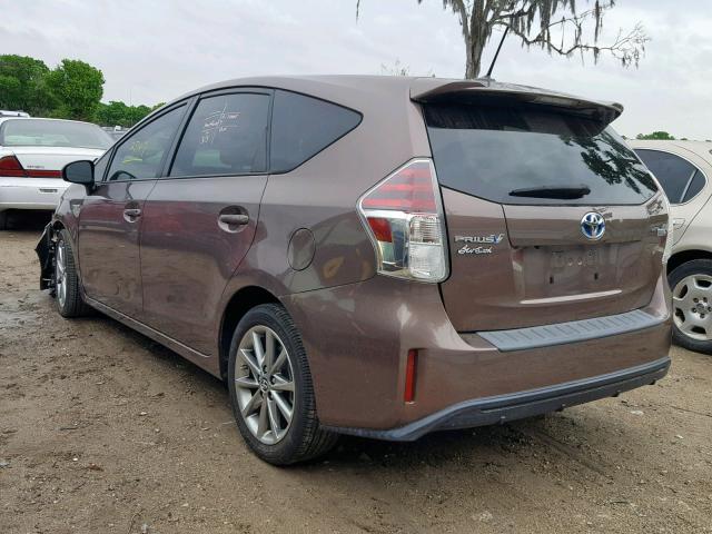 JTDZN3EUXFJ038294 - 2015 TOYOTA PRIUS V BROWN photo 3