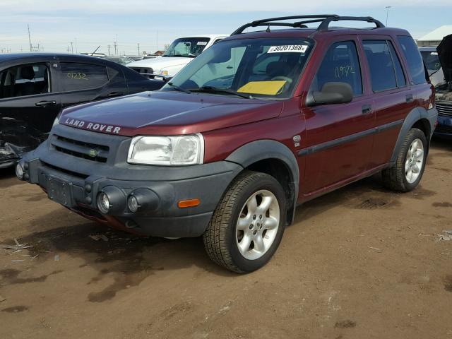 SALNY22292A205539 - 2002 LAND ROVER FREELANDER BURGUNDY photo 2