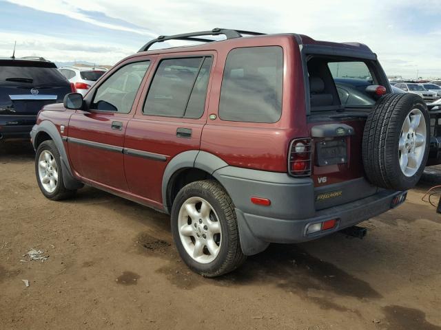 SALNY22292A205539 - 2002 LAND ROVER FREELANDER BURGUNDY photo 3