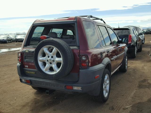 SALNY22292A205539 - 2002 LAND ROVER FREELANDER BURGUNDY photo 4