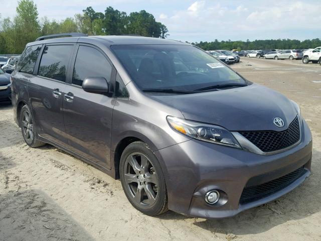 5TDXZ3DC9HS820791 - 2017 TOYOTA SIENNA SE GRAY photo 1