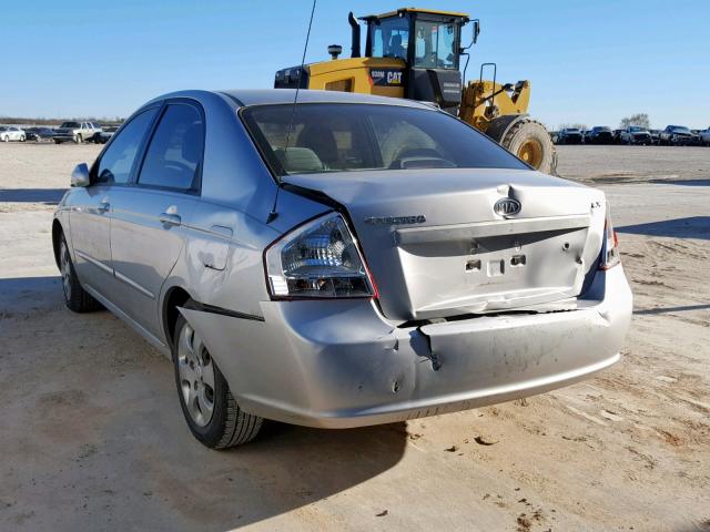 KNAFE221295603980 - 2009 KIA SPECTRA EX SILVER photo 3