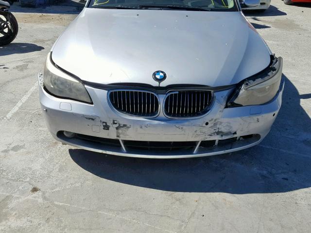 WBANB53556CP01111 - 2006 BMW 550 I SILVER photo 9