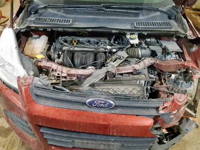 1FMCU0F7XEUB68021 - 2014 FORD ESCAPE S RED photo 7