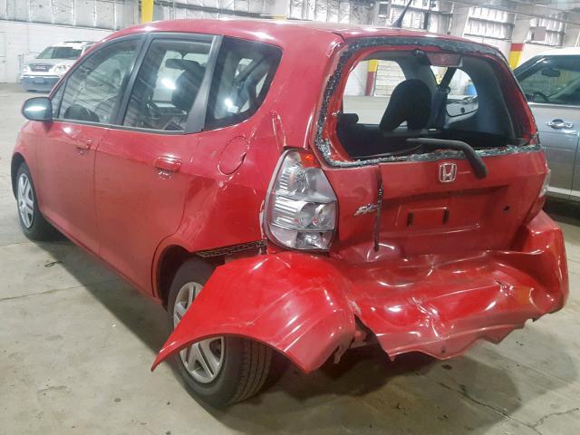 JHMGD38488S067035 - 2008 HONDA FIT RED photo 3