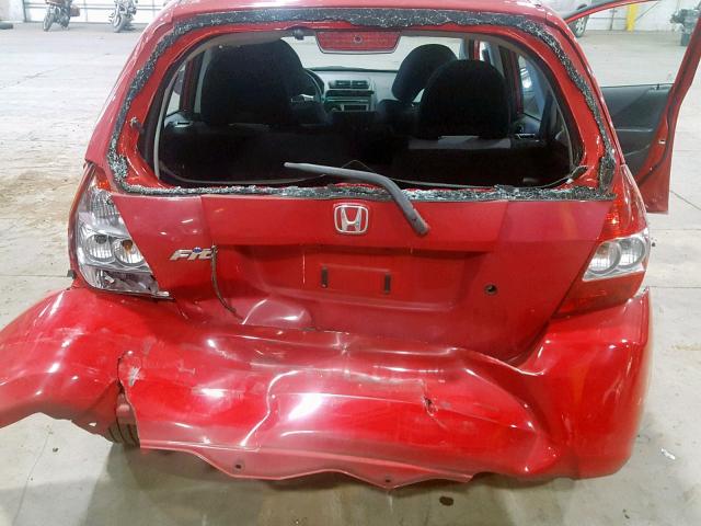 JHMGD38488S067035 - 2008 HONDA FIT RED photo 9