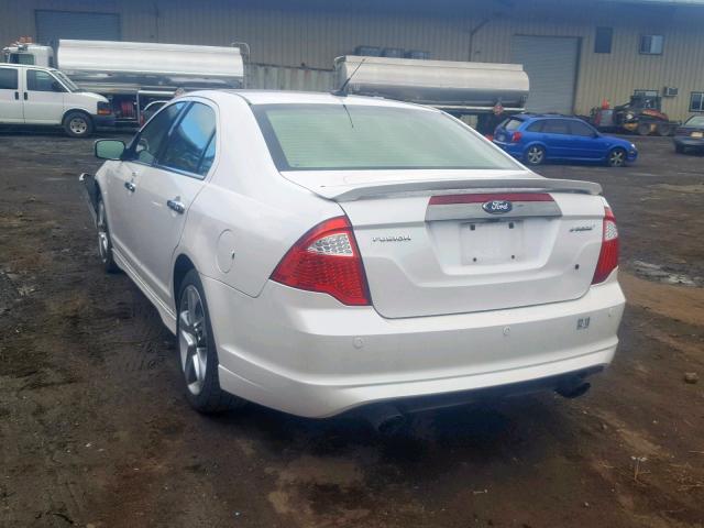 3FAHP0KC5CR181631 - 2012 FORD FUSION SPO WHITE photo 3