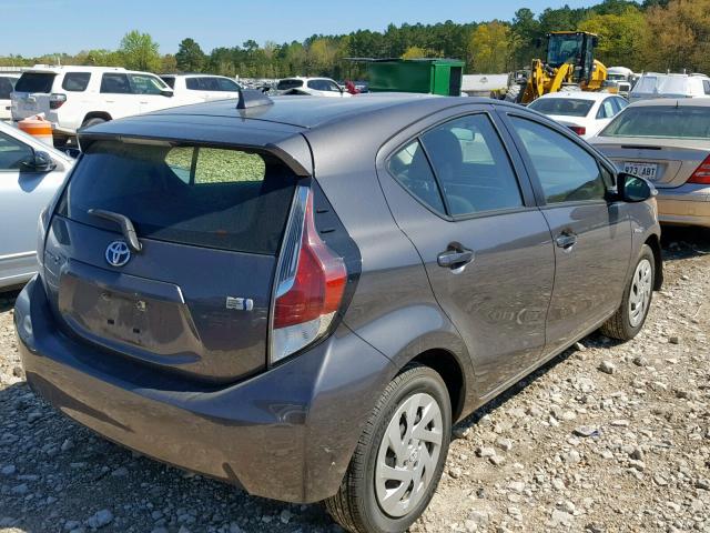 JTDKDTB35G1131242 - 2016 TOYOTA PRIUS C GRAY photo 4