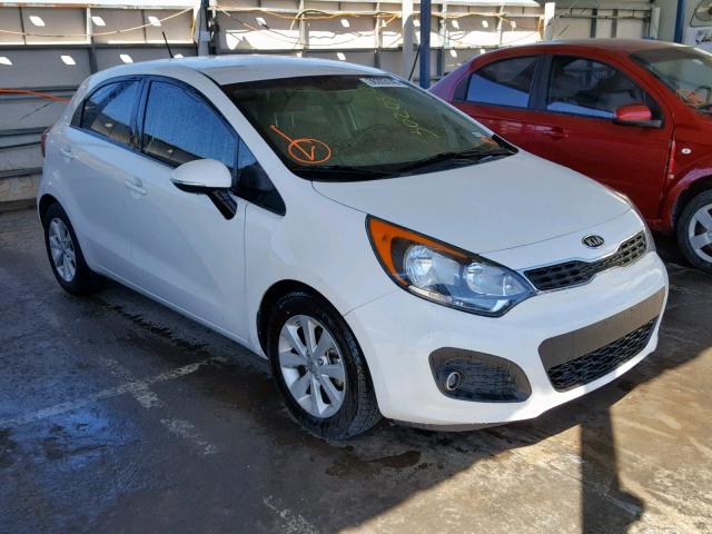 KNADN5A31D6120608 - 2013 KIA RIO EX WHITE photo 1