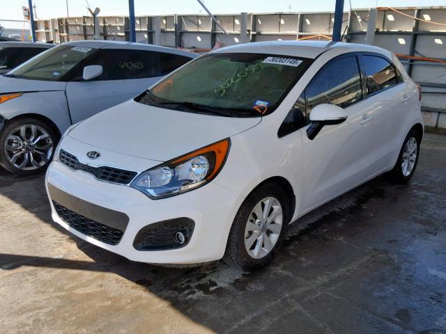 KNADN5A31D6120608 - 2013 KIA RIO EX WHITE photo 2