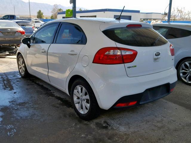 KNADN5A31D6120608 - 2013 KIA RIO EX WHITE photo 3