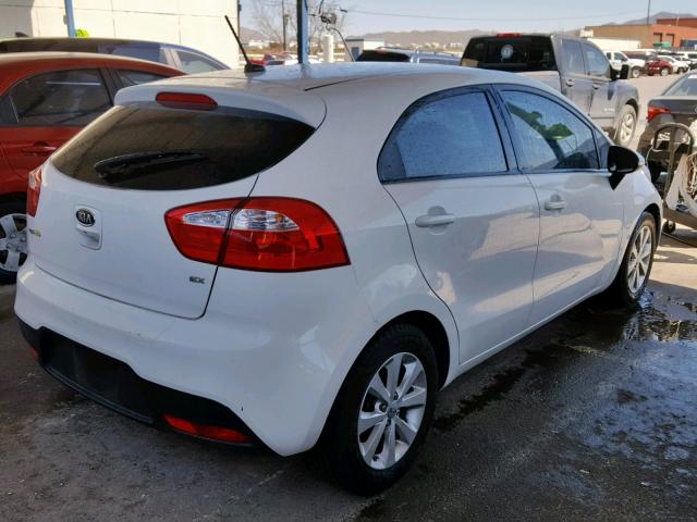 KNADN5A31D6120608 - 2013 KIA RIO EX WHITE photo 4