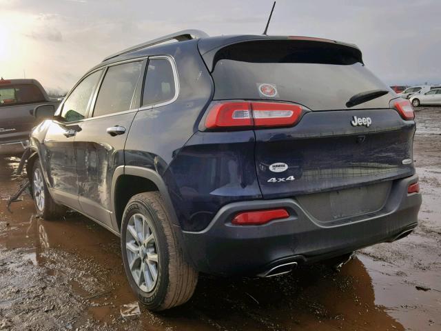 1C4PJMCS4FW654098 - 2015 JEEP CHEROKEE L BLUE photo 3