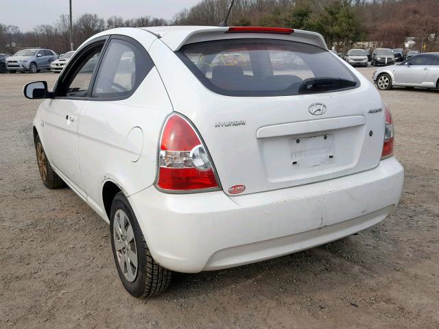 KMHCM3AC6AU184457 - 2010 HYUNDAI ACCENT BLU WHITE photo 3