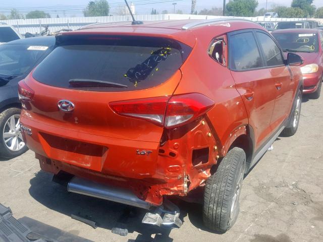 KM8J33A21HU416023 - 2017 HYUNDAI TUCSON LIM RED photo 4